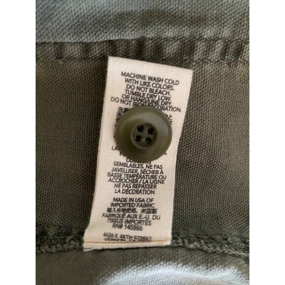 The Great Commodore Jacket Size 2 Army Green White Checker Print - Picture 7 of 10